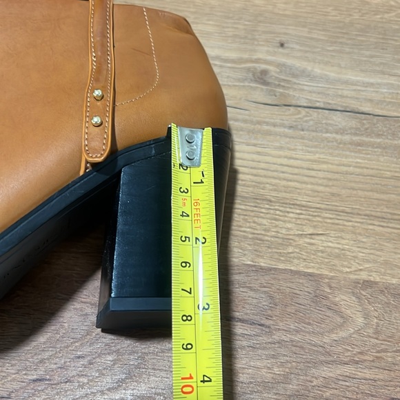 NEW Franco Sarto Vivica Caramel Square Toe Block Heel Booties Size 7M - Picture 13 of 13